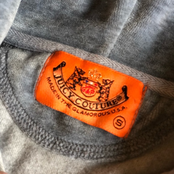 Juicy Couture heather blue velour hoodie - Picture 3 of 8